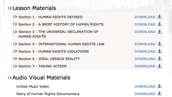 
    Όλα τα εκπαιδευτικά βίντεο, βιβλιαράκια και υλικά του «Ενωμένοι για τα Ανθρώπινα Δικαιώματα» είναι διαθέσιμα να τα κατεβάσετε από την εφαρμογή, καθώς και παράλληλα με τα ίδια τα μαθήματα, διαθέσιμα για άμεση προβολή.
    